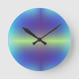 Eine runde Uhr mit einem Farbverlaufsgesicht 
