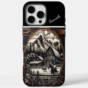 Eine rustikale Silhouette gegen eine majestätische iPhone 16 Pro Max Hülle