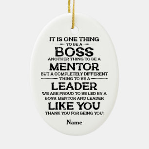Eine Sache, Chef zu sein   Mentor   Leader Zitat Keramik Ornament