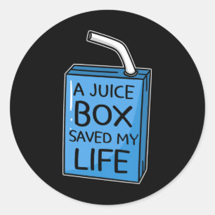 Eine Saftbox Rettete mein Lebensdiabetes-Bewusstse Runder Aufkleber
