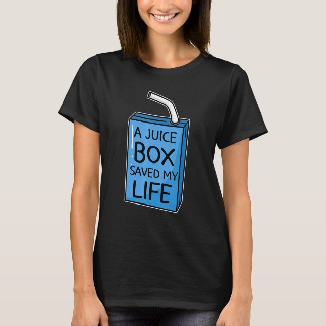 Eine Saftbox Rettete mein Lebensdiabetes-Bewusstse T-Shirt (Vorderseite)