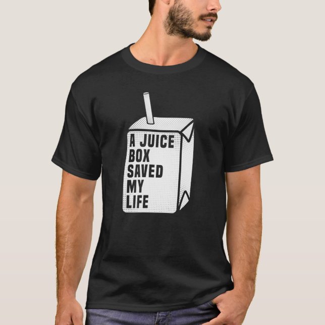 Eine Saftbox Rettete My Life 2022 Diabetes Awarene T-Shirt (Vorderseite)