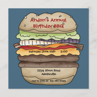 Eine saftige Burger-Einladung Einladung