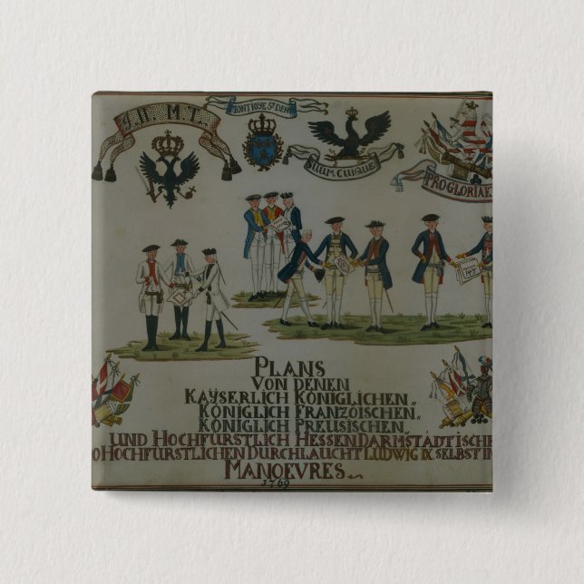 Eine Sammlung maneouvre Pläne Button (Vorderseite)