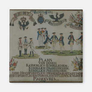 Eine Sammlung maneouvre Pläne Magnet