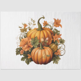 Eine Sammlung von Pumpkin-Entwürfen für den Herbst Seidenpapier