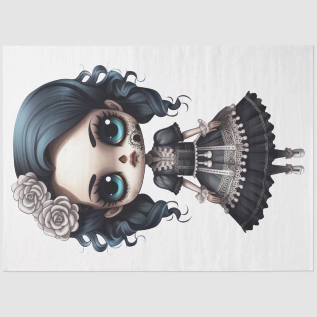 Eine Sammlung zur Kostümgestaltung für Halloween 9 Seidenpapier (Vorderseite)