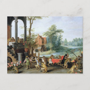 Eine Satire der Torheit von Tulip Mania Postkarte