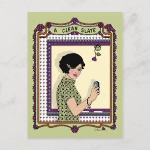 Eine saubere spät_A_Postkarte Postkarte