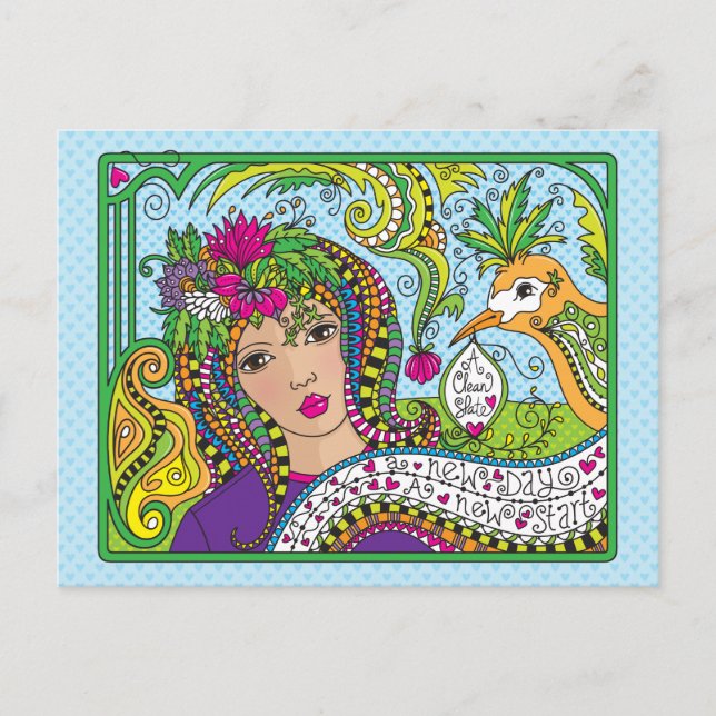 Eine saubere spät_ Postkarte (Vorderseite)