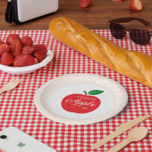 Eine Scheibe Apfelkuchen Baby Shower Pappteller