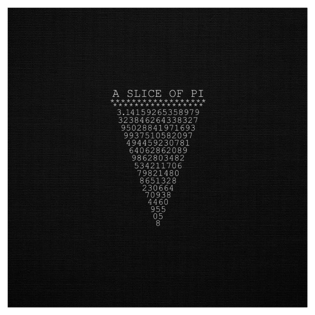 Eine Scheibe Pi-Dreieck Stoff (Muster)