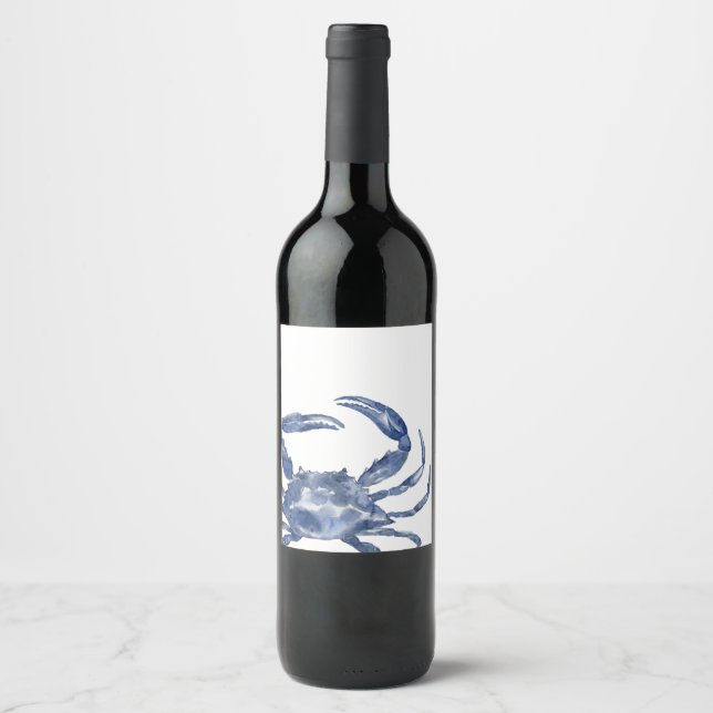 Eine Schellabration | Blue Crab Theme Weinetikett (Vorderseite)