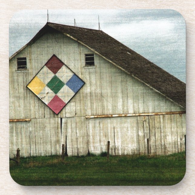Eine Scheune, die einmal war Getränkeuntersetzer (Vorderseite)