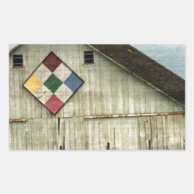 Eine Scheune, die einmal war Rechteckiger Aufkleber (Vorderseite)
