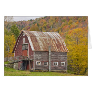 Eine Scheune in Vermonts Green Mountains. Hancock,
