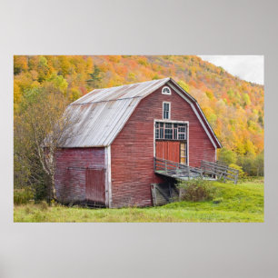 Eine Scheune in Vermonts Green Mountains. Hancock, Poster