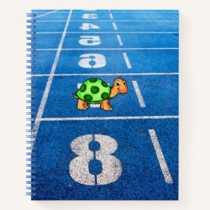 Eine Schildkröte im Marathonlauf Notizbuch