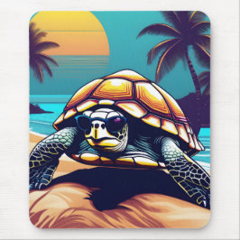 Eine Schildkröte mit Sonnenbrille Mousepad
