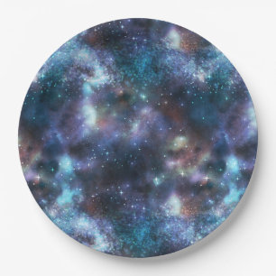 Eine schimmernde Galaxie-Serie Design 3 Pappteller