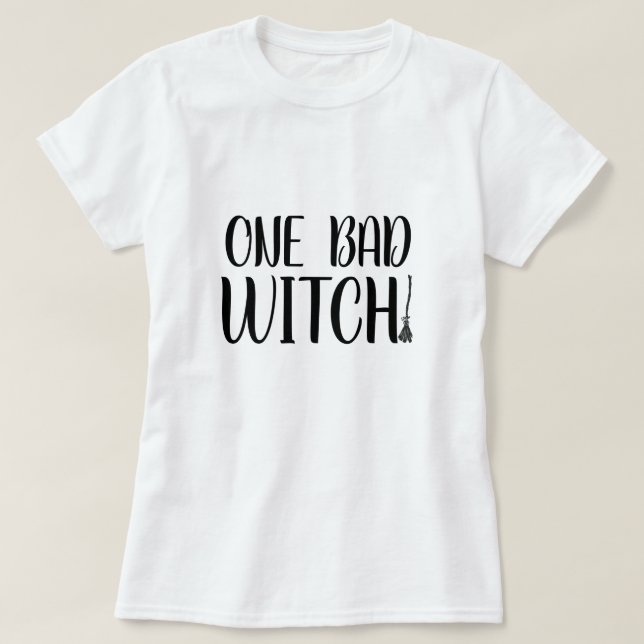 Eine schlechte Hexe! Broomstick T-Shirt (Design vorne)