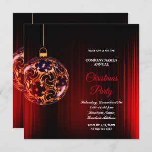 Eine schlichte elegante Weihnachts-Party Einladung