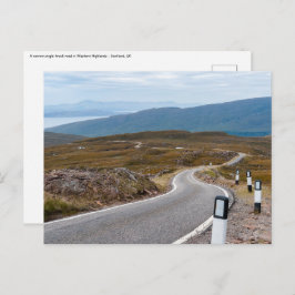 Eine schmale Single-Straße - Schottland Postkarte