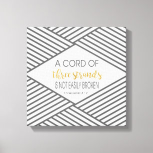 Eine Schnur von drei Strängen ist nicht leicht Leinwanddruck
