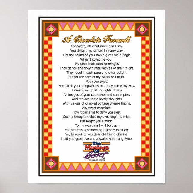 Eine Schokolade Poster (Vorne)