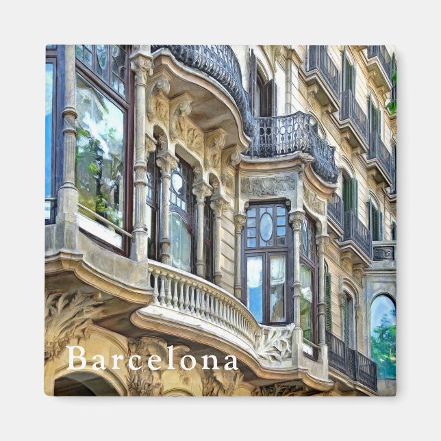 Eine schöne Architektur ergänzt durch Reflexionen. Magnet (Vorne)