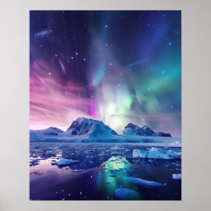 Eine schöne Aurora Borealis Poster