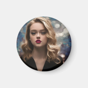 Eine schöne Blonde-Frau Magnet