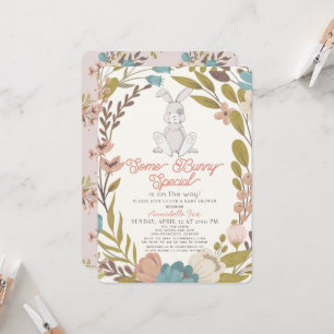 Eine schöne Blumen-Girl-Babydusche Einladung