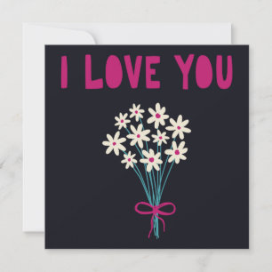 Eine schöne Blumeneinladung zum Valentinstag Feiertagskarte