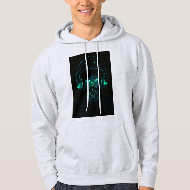 Eine schöne brünette Pilotin Hoodie (Vorderseite)