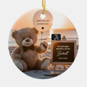 Eine schöne Digital-Schwangerschaftsankündigung am Keramik Ornament