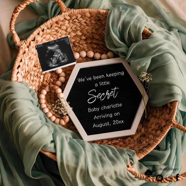 eine schöne elegante Schwangerschaftsankündigung Einladung (Von Creator hochgeladen)