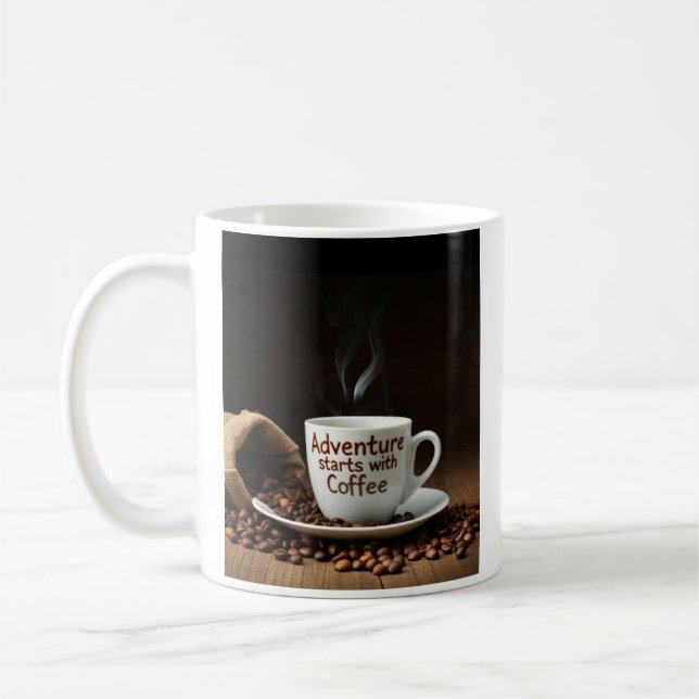 Eine schöne Erklärung für Koffeinfans Kaffeetasse (Links)