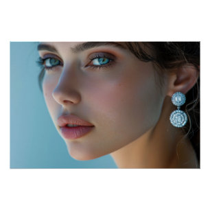 Eine schöne Frau mit exquisitem Schmuck Poster