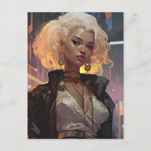 Eine schöne Frau Postkarte