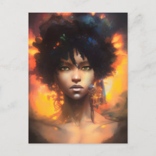 Eine schöne Frau Postkarte