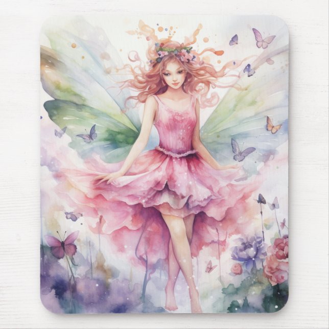 Eine schöne Frühlingsfee Mousepad (Vorne)