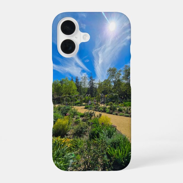 eine schöne Frühlingslandschaft im Garten iPhone 16 Hülle (Rückseite)