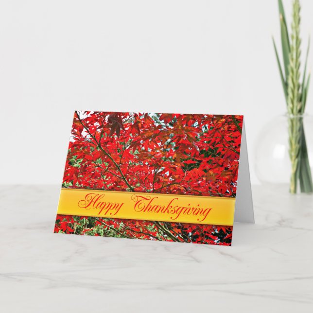 Eine schöne Herbst-Erntedank-Karte Feiertagskarte (Vorderseite)