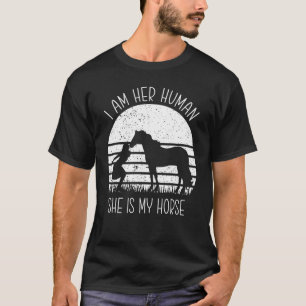 Eine schöne ihr Mensch sie ist mein Pferd Reiter s T-Shirt