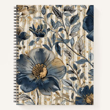 Eine schöne Kombination aus blauem Blumenmuster un