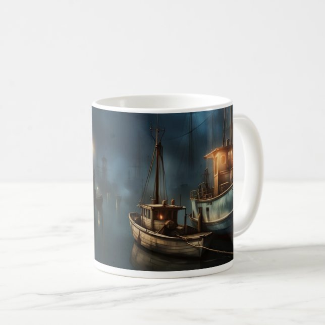 Eine schöne Nacht im Hafen Kaffeetasse (VorderseiteRechts)