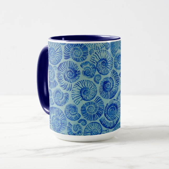 Eine schöne Philip Jacobs Fabric Ammonite Tasse (Vorderseite Links)