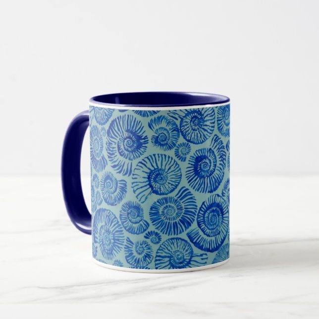 Eine schöne Philip Jacobs Fabric Ammonite Tasse (Vorderseite Links)