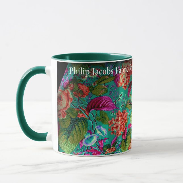Eine schöne Philip Jacobs Rose und Hydrangea Tasse (Links)
